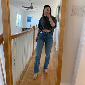 Abercrombie 90s straight ultra high rise SHORT